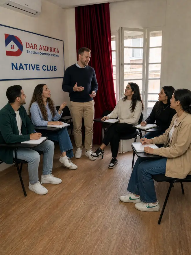 Native Club - cours de communication anglais - cours d'anglais - cours d'anglais avec un natif - dar america