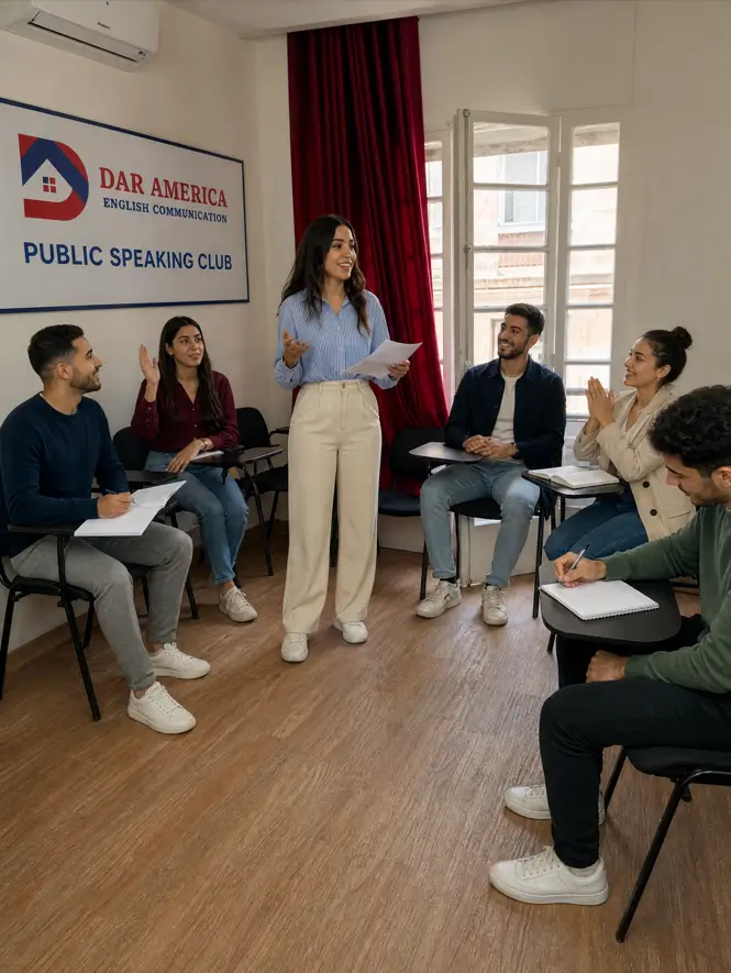 Public Speaking Club - centre de langue d'anglais casablanca- cours d'anglais - dar america