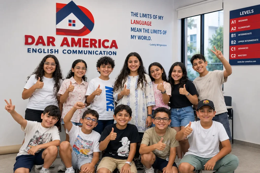 Cours d'anglais enfants et juniors Casablanca — Session Normale 3h/semaine Dar America English Communication